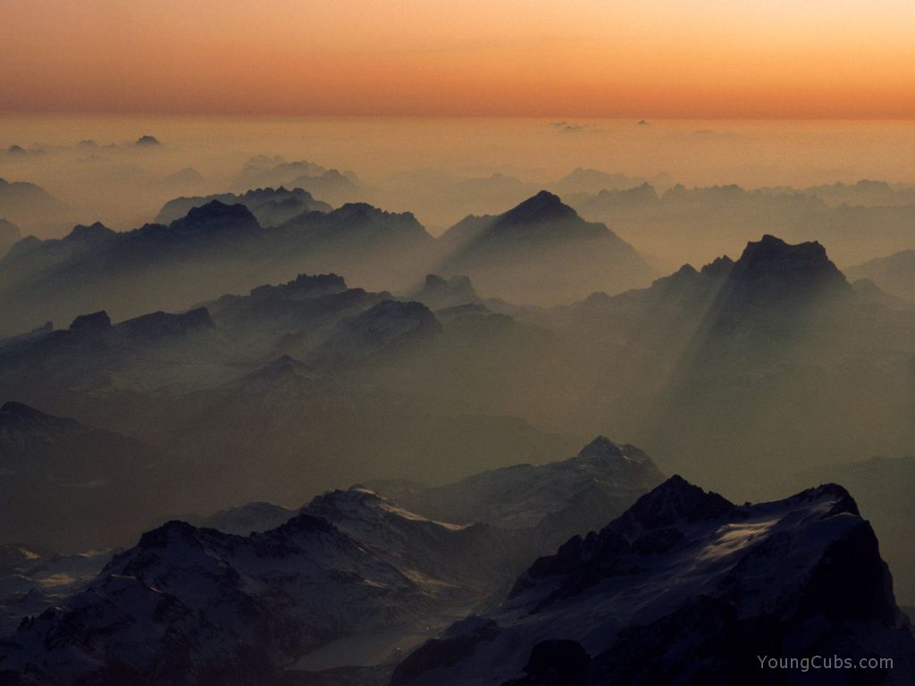 Misty Peaks, Alps, Austria